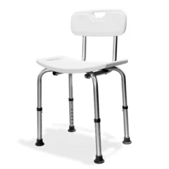 AKW Freestanding Shower Stool With Back