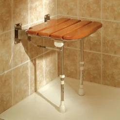 AKW Wooden Slatted Fold-Up Seat With Support Legs -Villeroy Shop 04030 d1