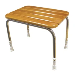 AKW Wooden Slatted Shower Stool