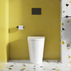 Britton Bathrooms Sphere Tall Rimless Back To Wall Pan + Soft Close Seat -Villeroy Shop 15.b.33206 d1