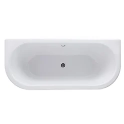 Nuie 1700 Double Ended Back To Wall Roll Top Bath Inc. Chrome Legs -Villeroy Shop 1700doubleendedbacktowallfreestandingbathwithchromelegsetdetail2