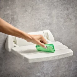 Mira Folding Wall Mounted Shower Seat - White