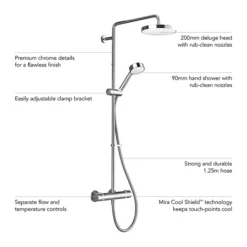 Mira Relate ERD Thermostatic Shower Mixer - Chrome -Villeroy Shop 2.1878.002 d1nnn