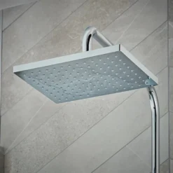 Hansgrohe Vernis Shape EcoSmart Showerpipe 230 Thermostatic Shower Mixer - Chrome -Villeroy Shop 26097000.ai1
