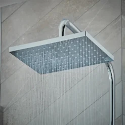 Hansgrohe Vernis Shape Showerpipe 230 Thermostatic Shower Mixer - Chrome -Villeroy Shop 26286000.ai1