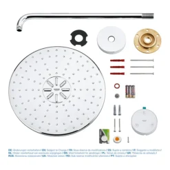 Grohe Rainshower SmartConnect 310 Shower Head & Arm With Wireless Remote -Villeroy Shop 26640000 d2n