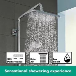 Hansgrohe Croma E Showerpipe 280 EcoSmart 9 L/min Thermostatic Shower Mixer -Villeroy Shop 27660000 d4