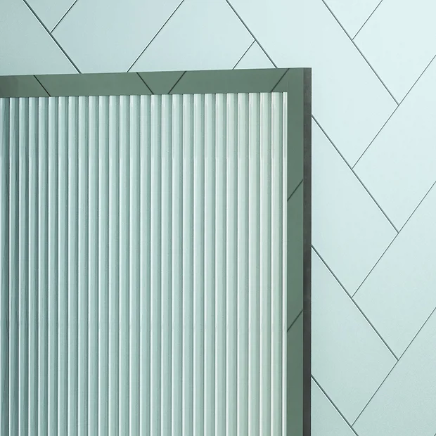 2 X Arezzo Fluted Glass Chrome Framed Urinal Partitions 3 2 X Arezzo Fluted Glass Chrome Framed Urinal Partitions - Image 3