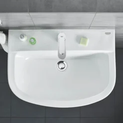 Grohe Bau 550mm 1TH Basin + Full Pedestal 7 Grohe Bau 550mm 1TH Basin + Full Pedestal -Villeroy Shop 39421000 d4