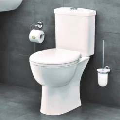 Grohe Bau Rimless Close Coupled Toilet With Soft Close Seat (Side Inlet) + FREE TOILET ROLL HOLDER -Villeroy Shop 39496000 d4