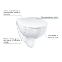 Grohe Bau Rimless Wall Hung Toilet With Slim Soft Close Seat 8 Grohe Bau Rimless Wall Hung Toilet With Slim Soft Close Seat -Villeroy Shop 39899000 d1