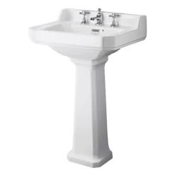 Bayswater Fitzroy Comfort Height Traditional 3TH Basin & Full Pedestal