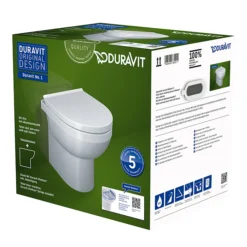 Duravit No.1 Rimless Back To Wall Toilet Pan + Soft-Close Seat 9 Duravit No.1 Rimless Back To Wall Toilet Pan + Soft-Close Seat -Villeroy Shop 41840900a1 d1
