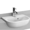 VitrA S20 45cm Short Projection Semi-Recessed Basin - 1 Tap Hole