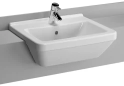 VitrA - S50 Square Semi-Recessed Basin - 1 Tap Hole