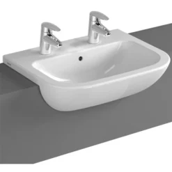 VitrA - S20 Model 55cm Semi-Recessed Wash Basins -Villeroy Shop 55cmsemirecessed2thverylarge2