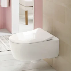 Villeroy & Boch Villeroy And Boch Avento DirectFlush Rimless Wall Hung Toilet W/ Slim Soft Close Seat -Villeroy Shop 5656rs01 d5