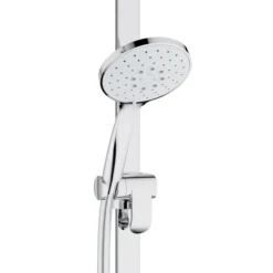 Keuco Ixmo Round Thermostatic Shower System With Head + Slide Rail Kit - Chrome -Villeroy Shop 59605010001 d2