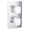 JTP Axel Single Outlet Thermostatic Concealed Shower Valve With Matt White Handles