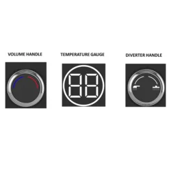 AQUAS Indulge Touch Inline X-Jet 9.5KW Chrome Electric Shower -Villeroy Shop a000393 d1