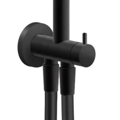 AQUAS Aquamax Pro With Column Manual 9.5kw Matt Black Electric Shower -Villeroy Shop a000530 d4
