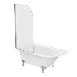 Appleby 1550 Roll Top Shower Bath With Screen + Chrome Leg Set -Villeroy Shop a15bsr detail1