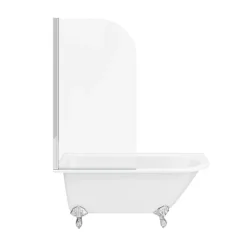 Appleby 1550 Roll Top Shower Bath With Screen + Chrome Leg Set -Villeroy Shop a15bsr new detail2a