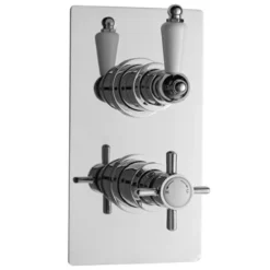 Ultra Beaumont Twin Concealed Thermostatic Valve W/ Tec 8" Apron Fixed Head -Villeroy Shop a3050a3217d1