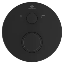 Ideal Standard Silk Black Ceratherm T100 Built-In Thermostatic 2 Outlet Bath Shower Mixer -Villeroy Shop a5814xg d1