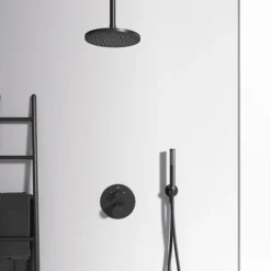 Ideal Standard Silk Black Ceratherm T100 Built-In Thermostatic 2 Outlet Bath Shower Mixer -Villeroy Shop a5814xg d2