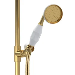 Hudson Reed Brushed Brass Thermostatic Shower Valve & Rigid Riser Kit -Villeroy Shop a8117 d2