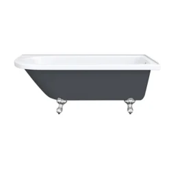 Appleby Grey 1700 Roll Top Shower Bath + Chrome Leg Set