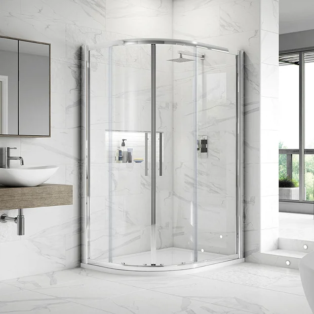 Hudson Reed Apex Offset Quadrant Shower Enclosure - Various Size Options 2 Hudson Reed Apex Offset Quadrant Shower Enclosure - Various Size Options - Image 2