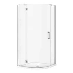 Apollo 900x900mm Frameless Single Door Quadrant Enclosure + Tray -Villeroy Shop apsd90 d1