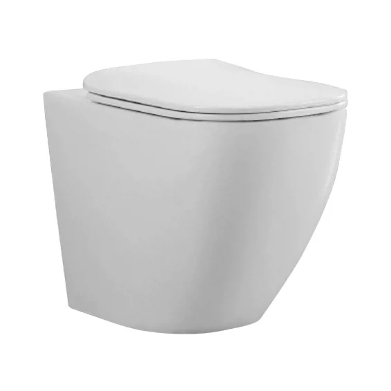 BagnoDesign Attache Rimless Back To Wall Toilet With Seat 1 BagnoDesign Attache Rimless Back To Wall Toilet With Seat