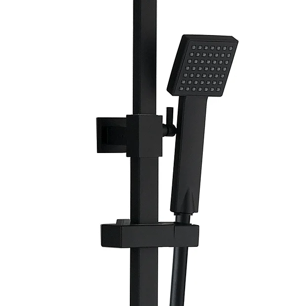 Arezzo Modern Square Thermostatic Shower - Matt Black 4 Arezzo Modern Square Thermostatic Shower - Matt Black - Image 4