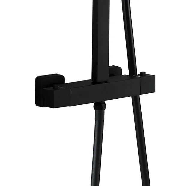 Arezzo Modern Square Thermostatic Shower - Matt Black 5 Arezzo Modern Square Thermostatic Shower - Matt Black - Image 5