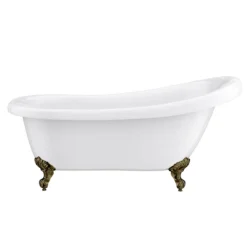 Astoria 1550 Roll Top Slipper Bath + Antique Brass Leg Set -Villeroy Shop ast1550ab detail01