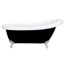 Astoria Black 1550 Roll Top Slipper Bath W. Ball + Claw Leg Set -Villeroy Shop astoriablack1550mmrolltopslipperbathdetail1