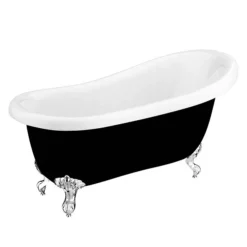 Astoria Black 1550 Roll Top Slipper Bath W. Ball + Claw Leg Set