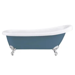Astoria Blue 1710 Roll Top Slipper Bath W. Ball + Claw Leg Set -Villeroy Shop astoriablue1710rolltopslipperbathd1