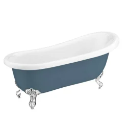 Astoria Blue 1710 Roll Top Slipper Bath W. Ball + Claw Leg Set