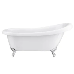 Astoria 1550 Roll Top Slipper Bath + Chrome Leg Set -Villeroy Shop astoriarolltopslipperbathchromelegset1550mmnwd1