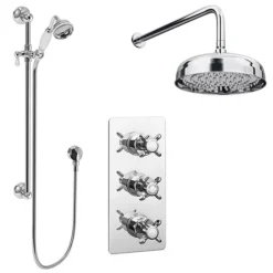 Astoria Traditional Concealed Shower Valve Incl. 8" Head With Arm & Slider Rail -Villeroy Shop atsv8hsr n d1