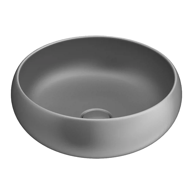 Arezzo Round Counter Top Basin (360mm Diameter - Matt Grey) 3 Arezzo Round Counter Top Basin (360mm Diameter - Matt Grey) - Image 3