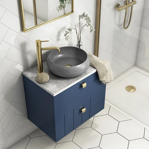 Arezzo Round Counter Top Basin (360mm Diameter - Matt Grey) 1 Arezzo Round Counter Top Basin (360mm Diameter - Matt Grey)