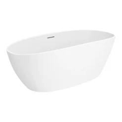 Arezzo 1650 X 690 Matt White Solid Stone Curved Double Ended Bath -Villeroy Shop az165sba d2
