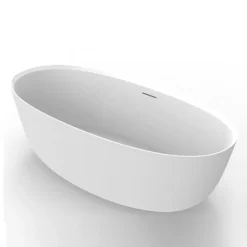 Arezzo 1700 X 800 Matt White Solid Stone Modern Double Ended Bath -Villeroy Shop az168slw n d4