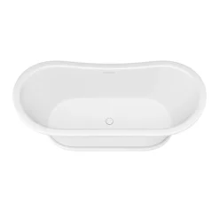 Arezzo 1690 X 750 Matt White Solid Stone Traditional Roll Top Slipper Bath