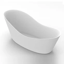 Arezzo 1700 X 750 Matt White Solid Stone Modern Slipper Bath -Villeroy Shop az175slw d4
